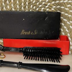 Vintage horse head clothing brush and shoehorn set  vanity set