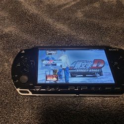 Playstation Psp 1000 Black Series Mod--ded Video Game Console 