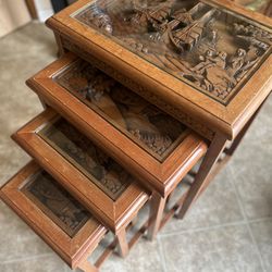 Vintage Chinese Nesting Tables. 