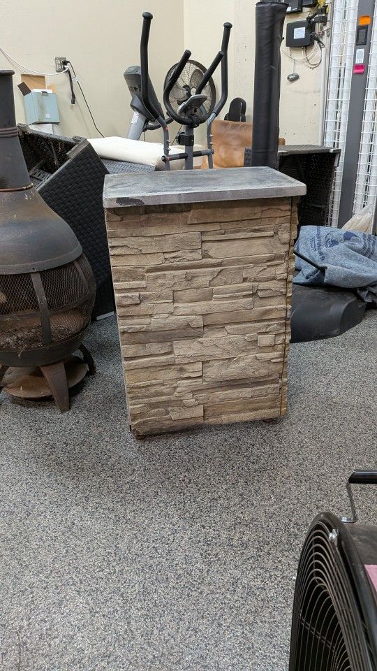 Outdoor Counter Stone. Can Hide Propane.