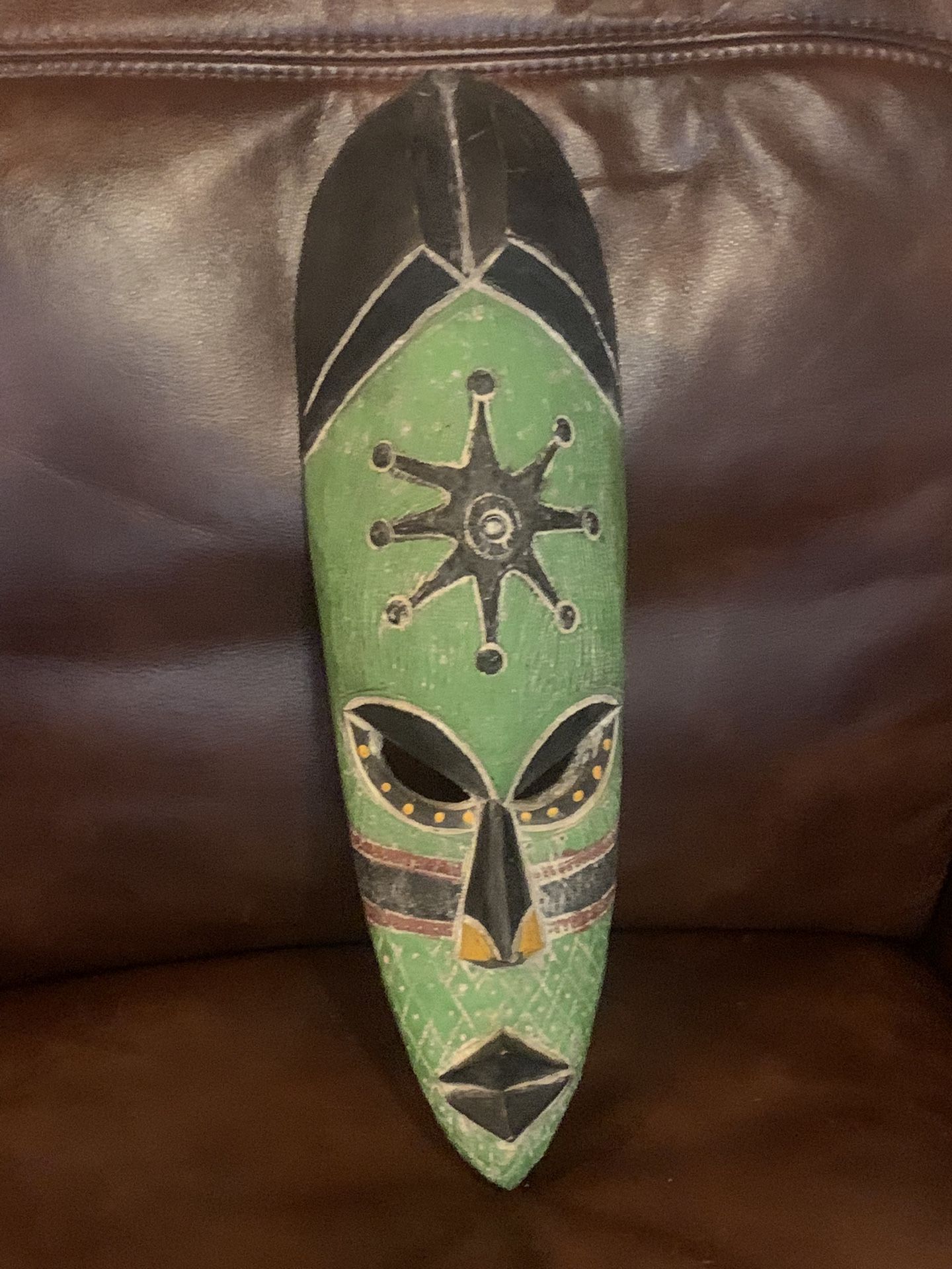 HAND CARVED WOOD MASK FROM GHANA