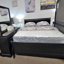 4PC Black Bedroom set