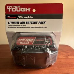 Hyper Tough 20V Max 4.0 AH Battery
