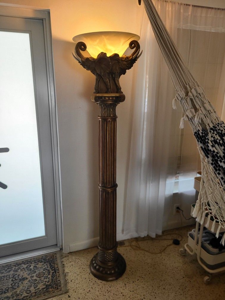 Elephant design floor lamp.