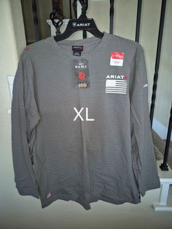 ARIAT FRC DRI FIT GREY PULL OVER SHIRT