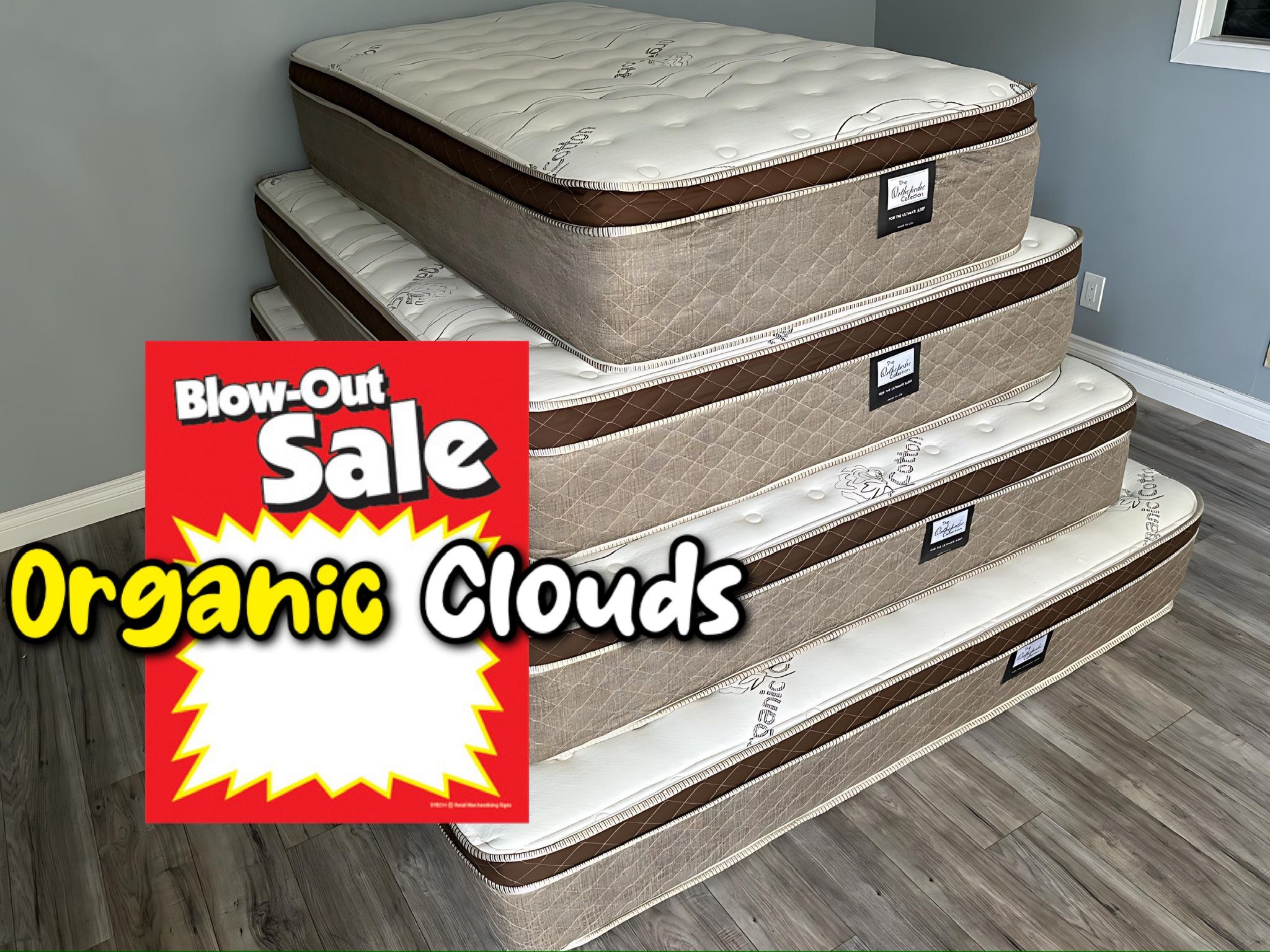12in Full Organic Cloud Comfort Europillow Top Mattress
