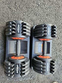 Pair Of Adjustable Dumbbells 55lbs 