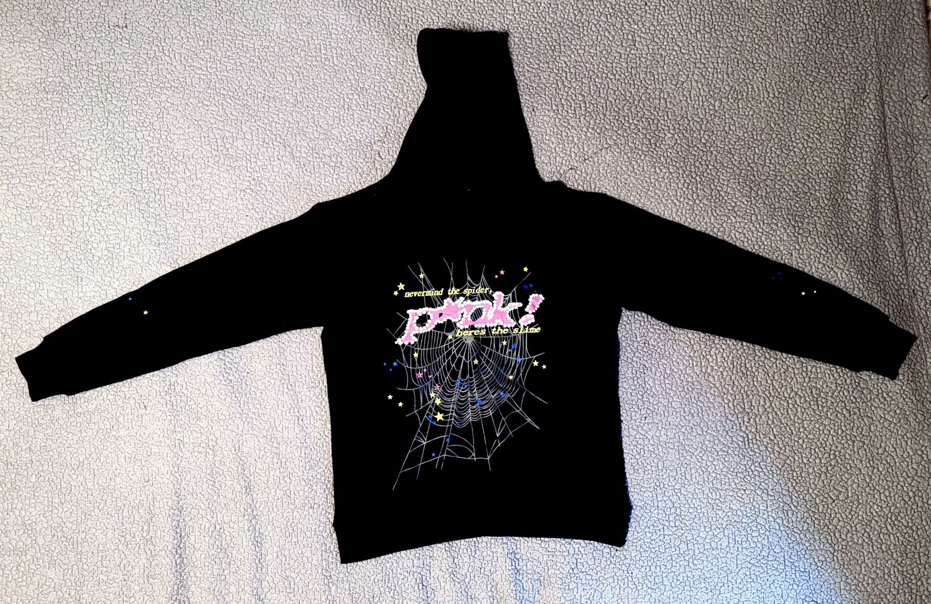 Sp5der “P*NK” Black Sweatsuit