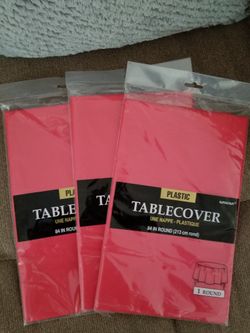 Plastic round table cover (3)