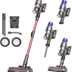 Ultenic Cordless Vacuum Cleaner, 550W/45Kpa, 60Mins Runtime, 180°Bendable Wand, Anti-Tangle Brush, Stick Vacuum Cordless with Charging Dock, Handheld 