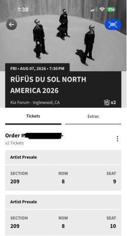 Rufus du sol tickets