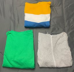 Men’s Sweatshirt (Green, Multicolor, and Grey) Hoodie - Size Medium