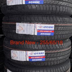 (4) - 255/65/18 Otani SA1000 All Season Tires 