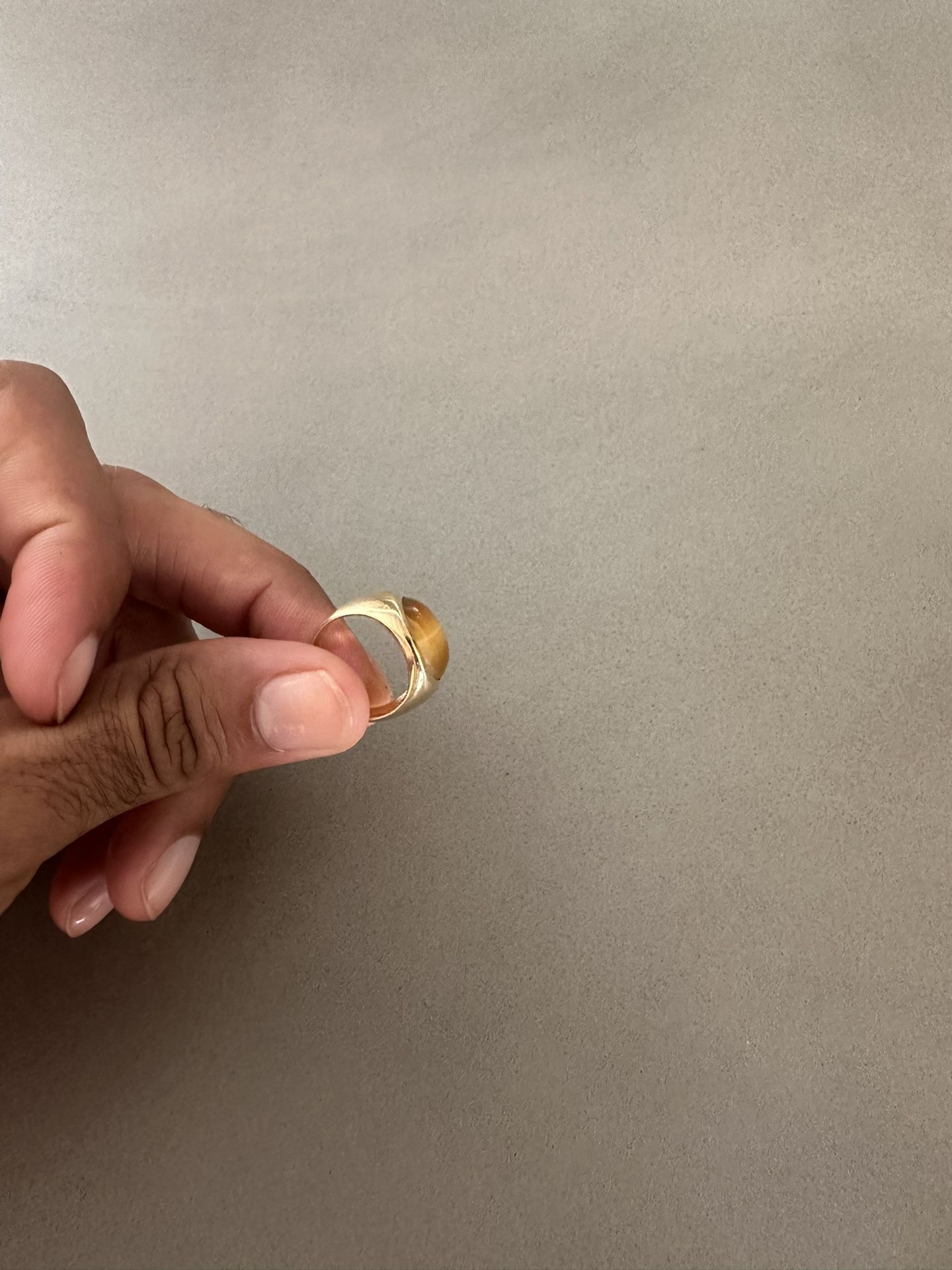 18k Gold Ring - Custom Cat Eye Ring (size 6.5)