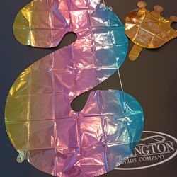 Large Rainbow Gold Crown Number Foil Balloon Birthday