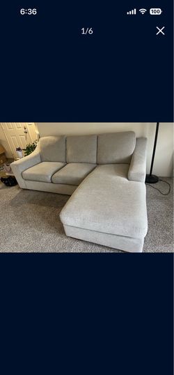 Grey sectional couch