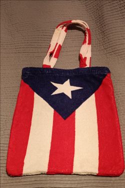 Puerto Rico flag beach bag