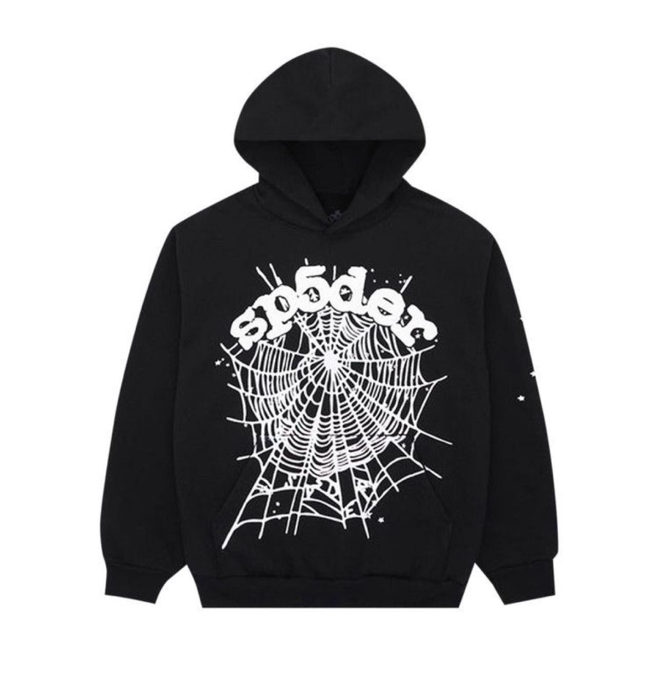 Sp5der Men's Hoodie Size Small Og Web Hoodie Black