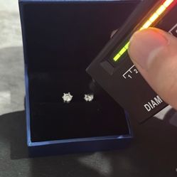 VVS1 Authentic Moissanite Stud Earrings