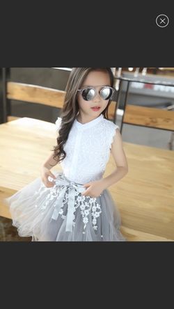 NWT Girls lace top with tutu skirt 2 pcs set size 3T 4T 5t 6