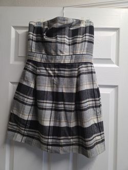 Plaid Strapless Mini Dress French Connection size 10