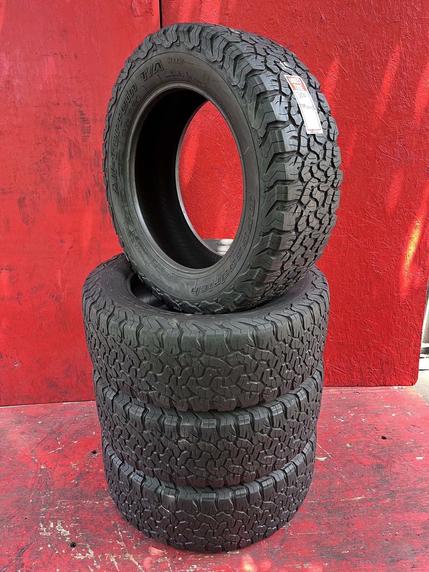 LT275/60R20 BF Good rich All-Terrain T/A kO2 full tires set