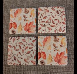 Fall Drink Coasters Fall Leaves Home Decor
