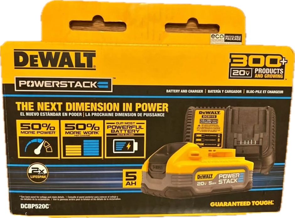 DEWALT PowerStack 5.0 Ah Battery & Charger
