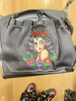 Hand painted Tattoo Purse 