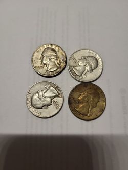 1958 silver quarters coins