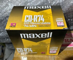 MAXELL CD-R74 RECORDABLE COMPACT DISC BOX OF 10 NEW