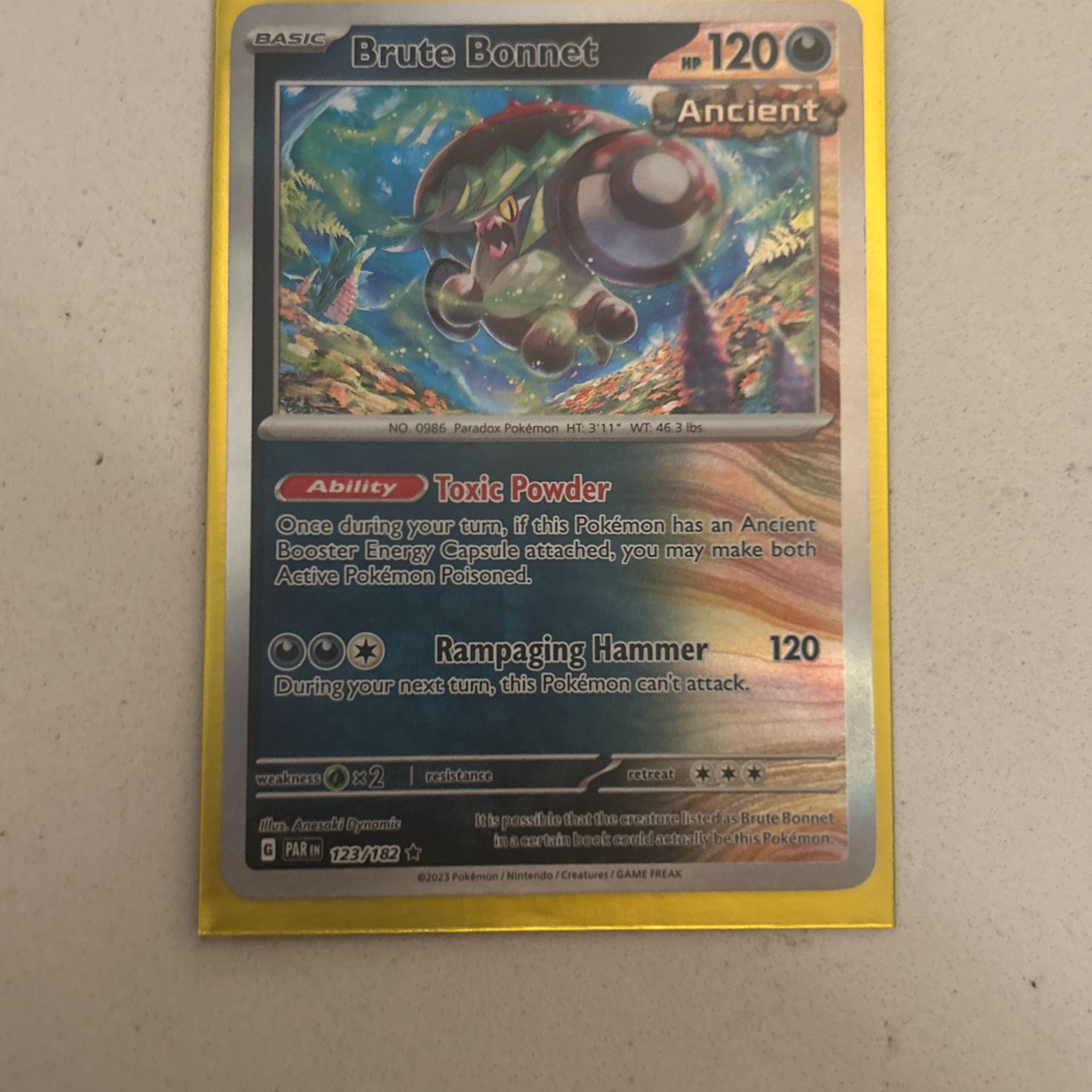 Brute Bonnet Pokémon Collectible Send An Offer Nothing Free