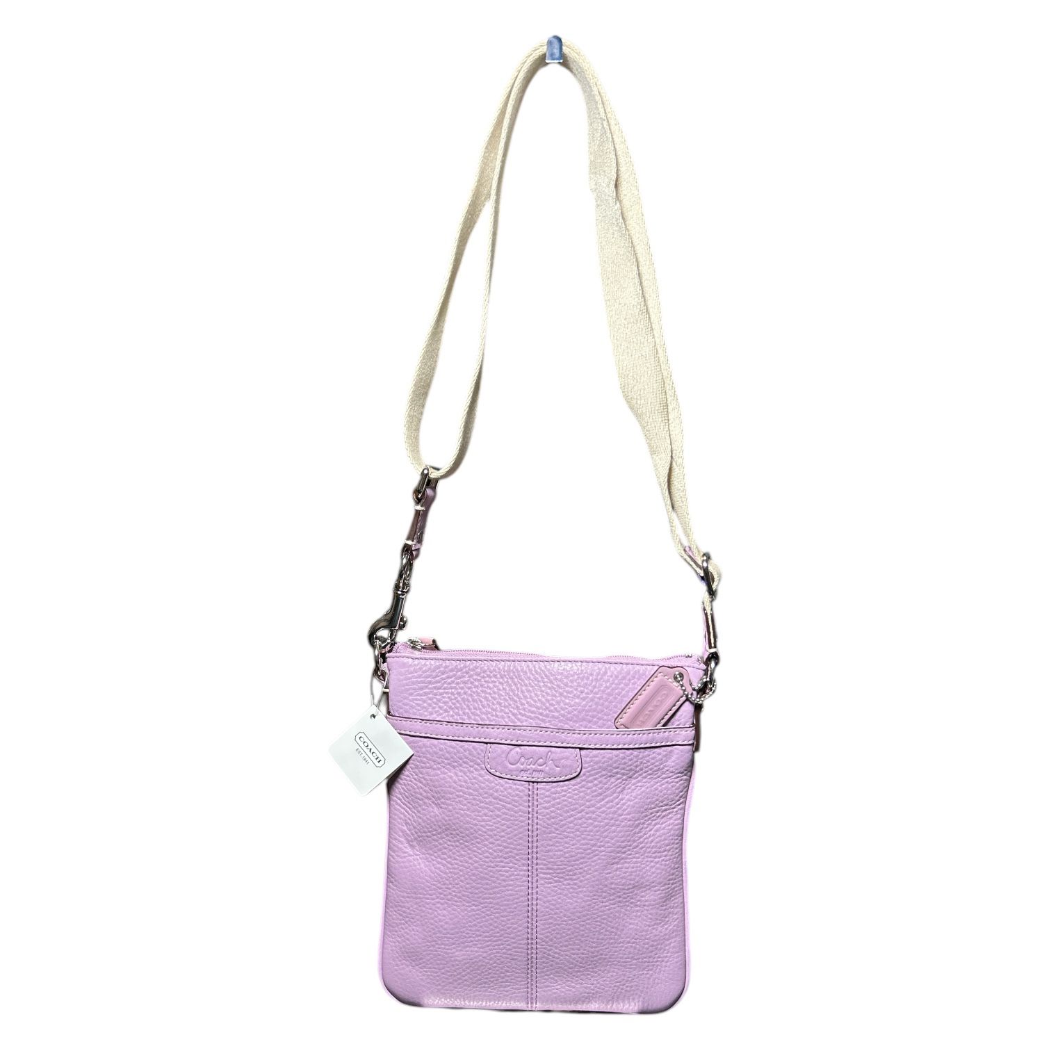 NWT Coach Legacy Lilac Leather Swing Pack Purse Shoulder Messenger Bag