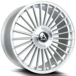🔥 22x9 +35 / 22x10.5 +40 • 5x112 • AZAD AZ25 BRUSHED SILVER WHEELS 🔥