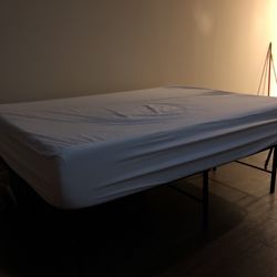 Queen 12” Foam Mattress And 18” Metal Frame