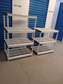 Plastic storage shelves $ 120