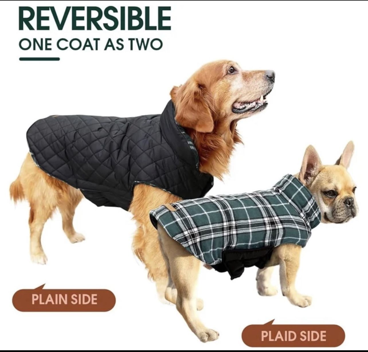 Warm Dog Coat size available Medium Only