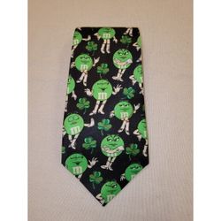 Vintage Ms. Green M&M  St. Patrick's Day Lucky Men's Tie Green Go-Go Heels Boots