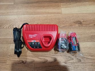 Milwaukee M12 Batteries And Charger, Never Used