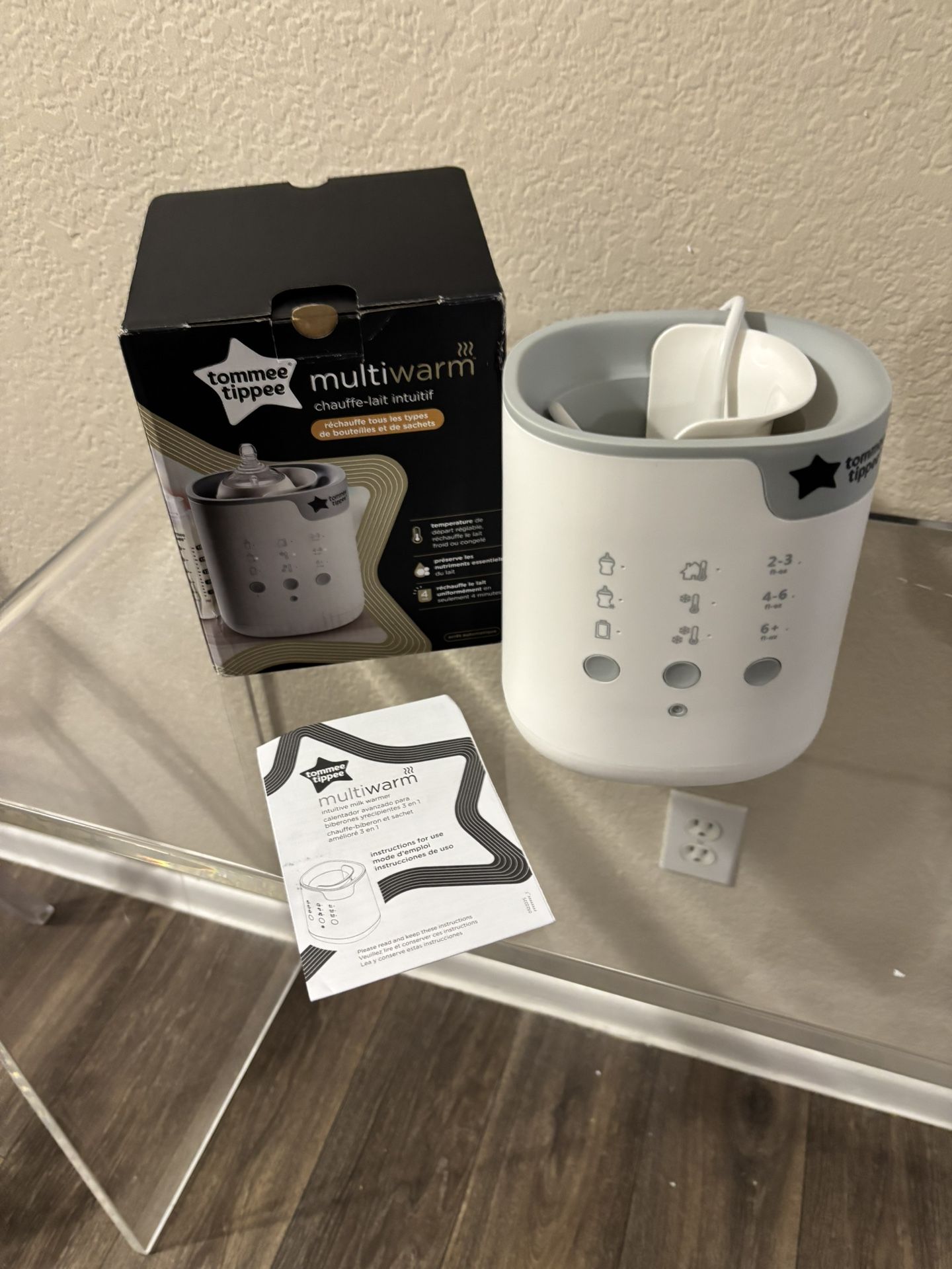 Tommee Tippee Multiwarm Bottle and Pouch Warmer, White, Warms Baby Feeds to Body Temperature in Minutes, Automatic Timer and Shut Off