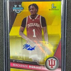 Really Nice Topps MacKenzie Mgbako Rookie, Auto, # 37/75 Card MINT 