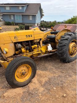 Ford 532 Tractor with Disk, Scrapper, Mower Deck