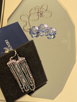 Swarovski Drama collection crystal earrings & necklace