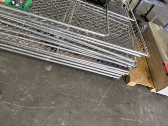 Chain link fencing with one gate