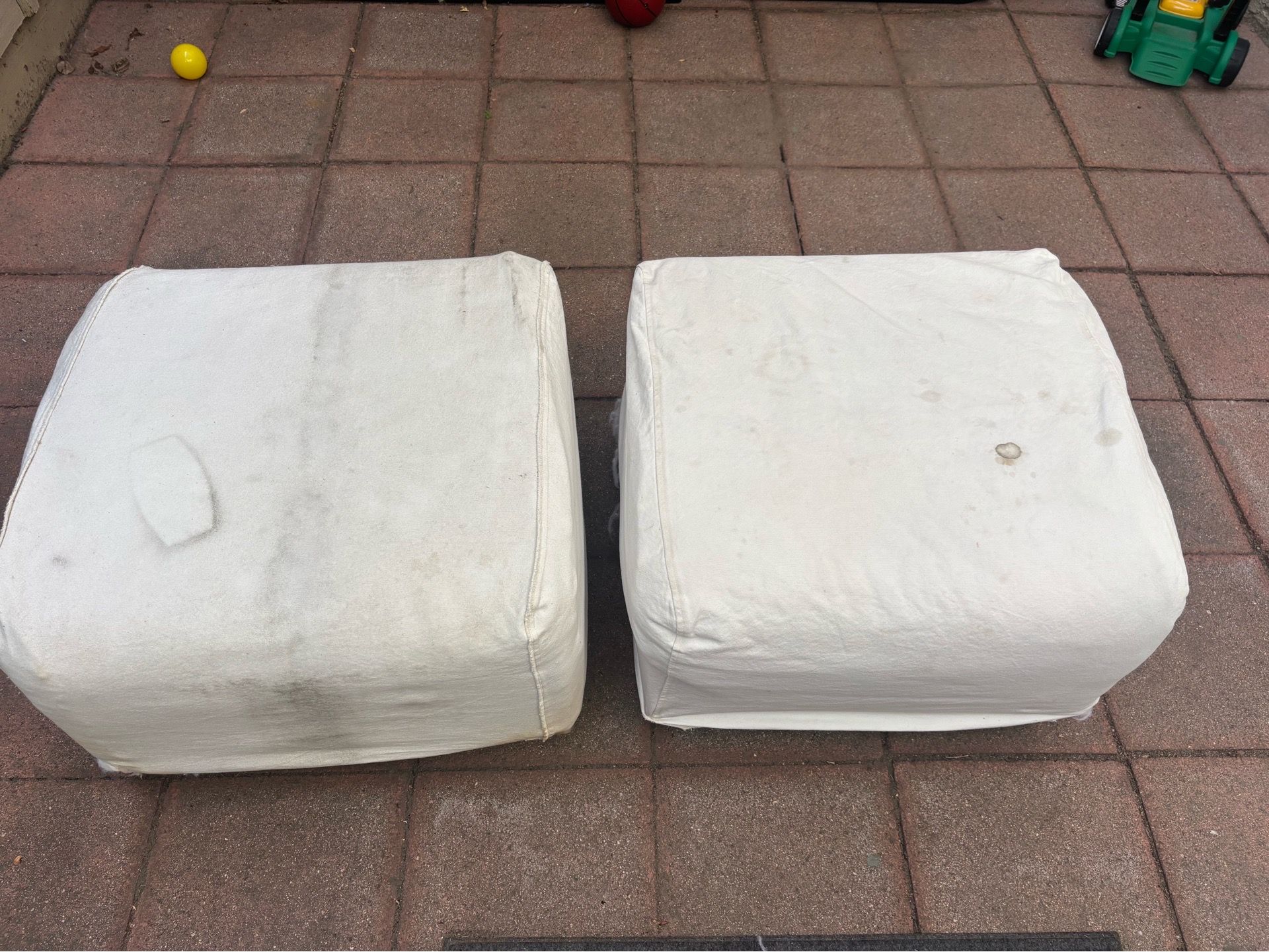 Two ikea ottomans