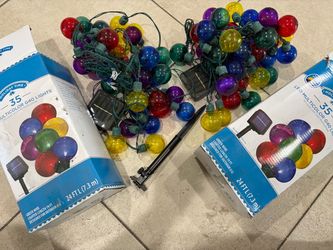 Holiday Time 35-Count Multicolor G40 Solar String Lights
