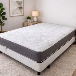 New queen mattress and box  spring 2 pc bed frame is not included