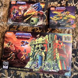 SEALED Mega Construx MOTU Castle Grayskull, Windraider, Panthor Point Dread LOT