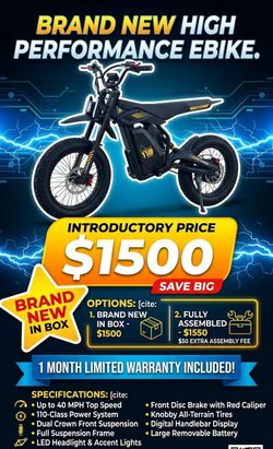 Brand New High Performance Electric Bike