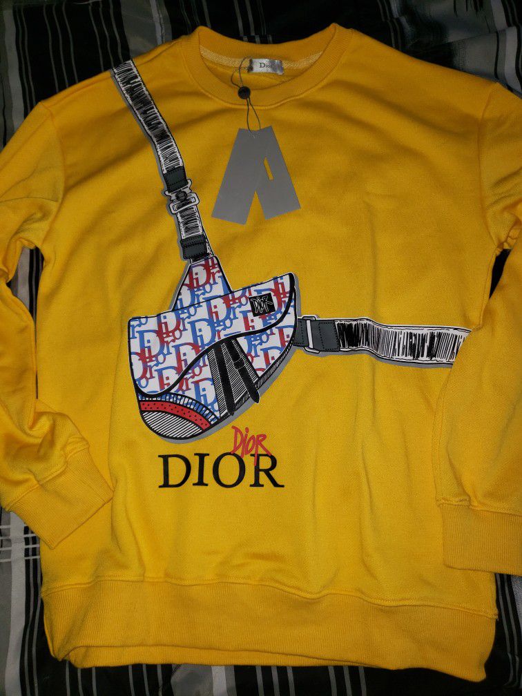 Christian Dior XL Saddle Bag Sweater Yellow